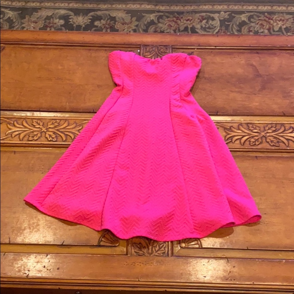hot pink strapless dress